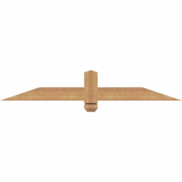 Ekena Millwork Eugene Smooth Timber Gable Bracket, Western Red Cedar, 48"W x 8"H x 1 1/2"D x 3 1/2"F, 4/12 Pitch GBW048X08X0204EUG00SWR - main